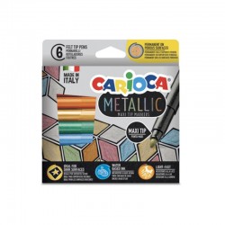ΜΑΡΚΑΔΟΡΟΙ CARIOCA METALLIC MAXI /6 43161 ΜΑΡΚΑΔΟΡΟΙ CARIOCA METALLIC MAXI /6 43161